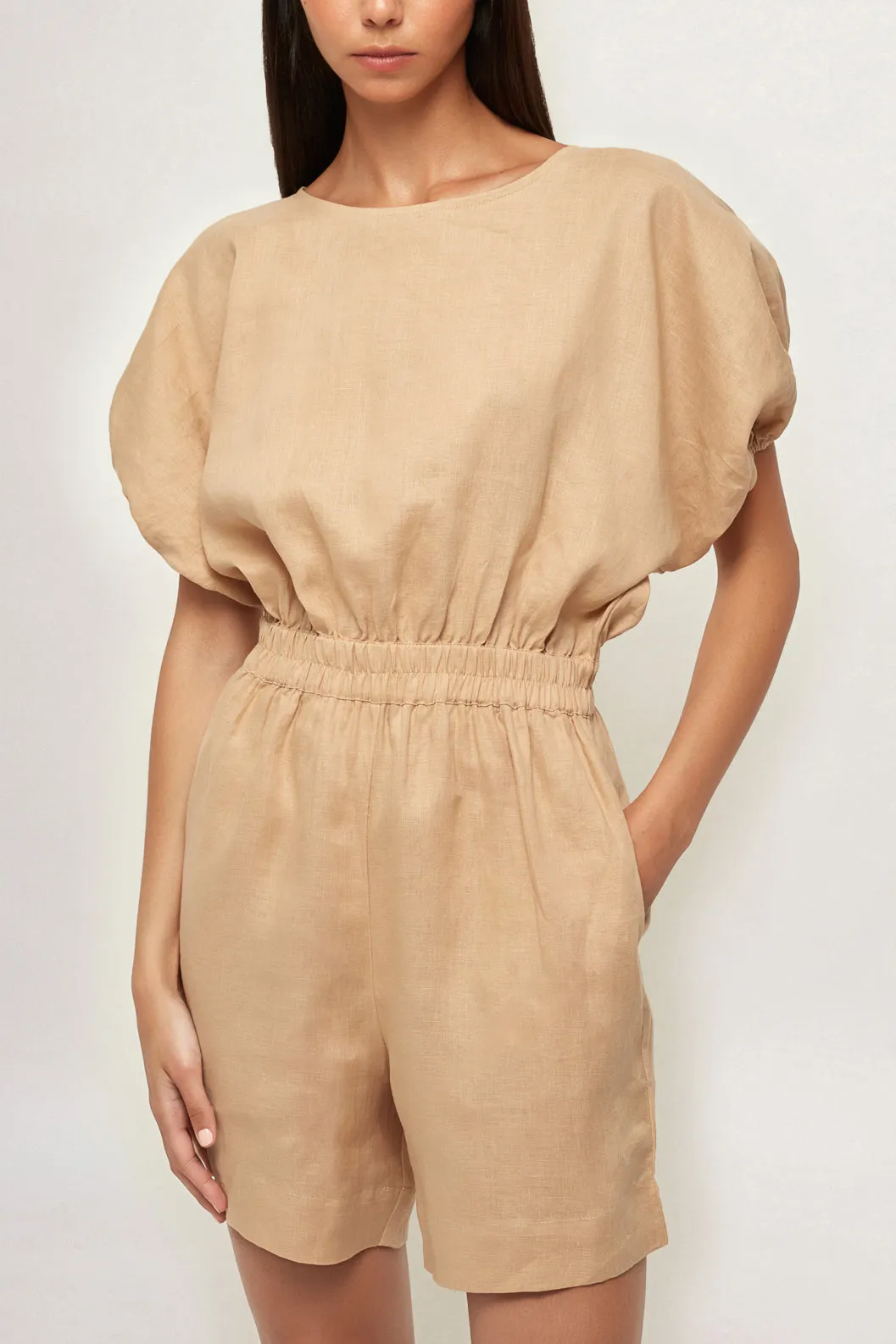 ¾ Sleeve Romper