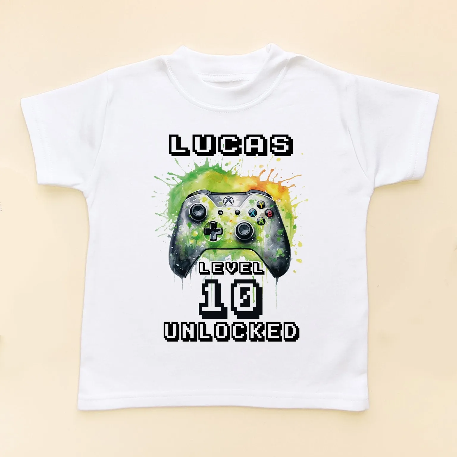 10th Birthday Unlocked Gamer Personalised Kids T Shirt
