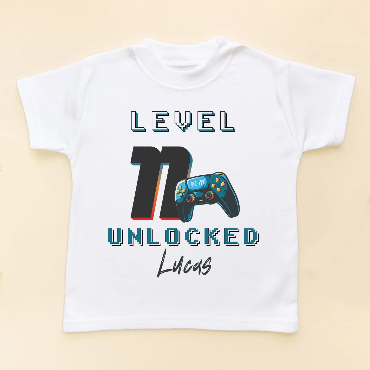 11th Level Unlocked Gamer Birthday Personalised Kids T Shirt