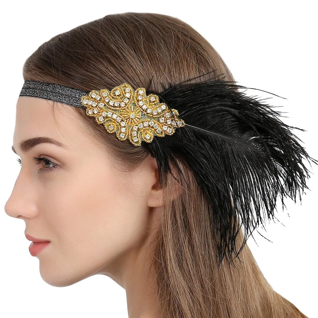 1920s Vintage Sequined Flapper Headband Gatsby Headpiece|JaosWish
