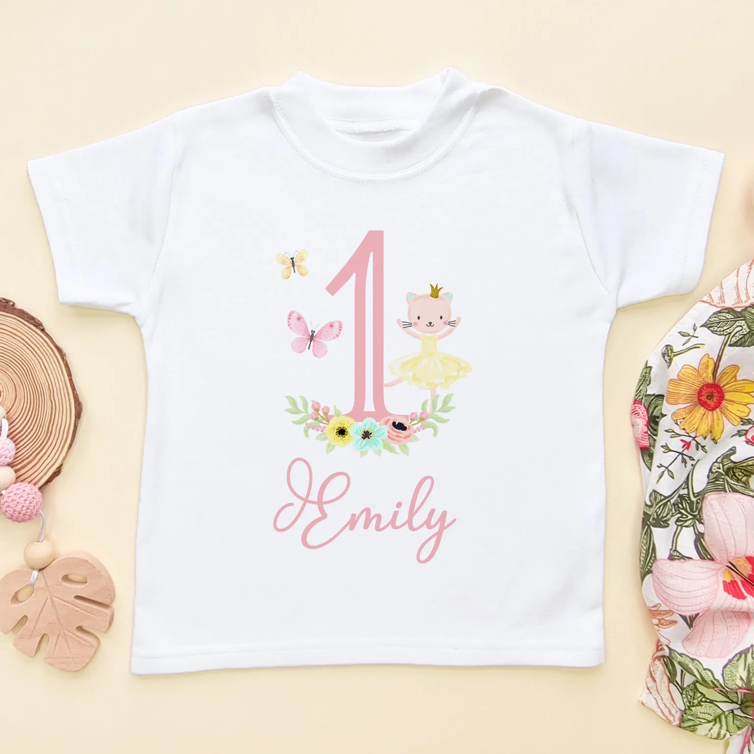 1st Birthday Girl Personalised Toddler & Kids T Shirt