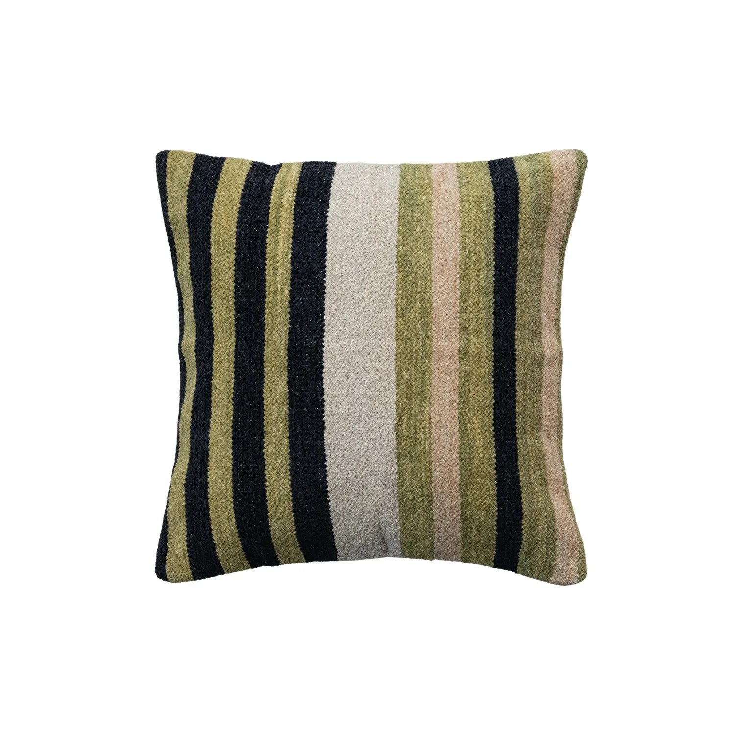 20" Striped Woven Pillow