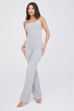 365 SCULPTING LOUNGE CAMI JUMPSUIT - GREY MARL