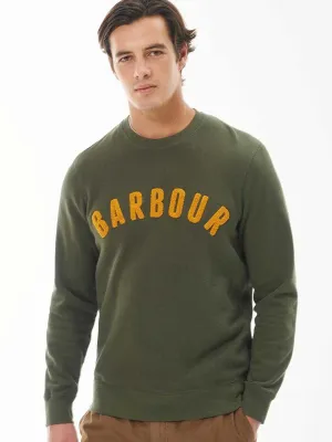 40% OFF BARBOUR Sweater - Mens Prep Logo Crew Neck - Olive Green - Size: SMALL
