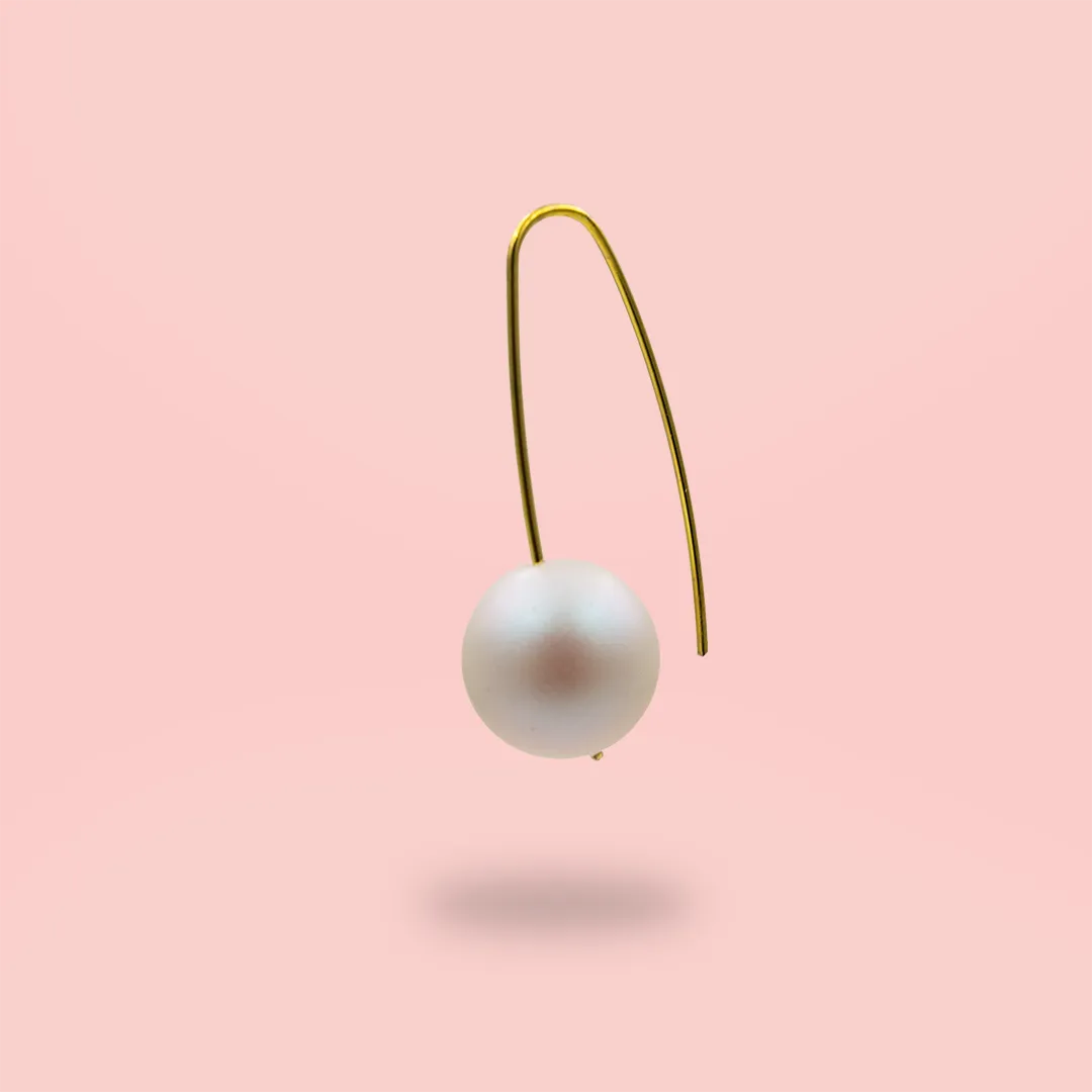 Abstract Collection - Pair of Crystal Pearl Earrings