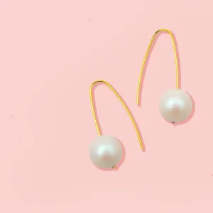 Abstract Collection - Pair of Crystal Pearl Earrings