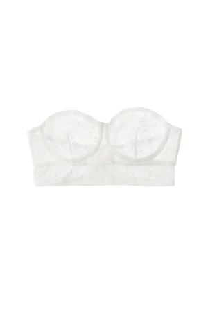 Acacia Underwire Longline Strapless Bra - Off White