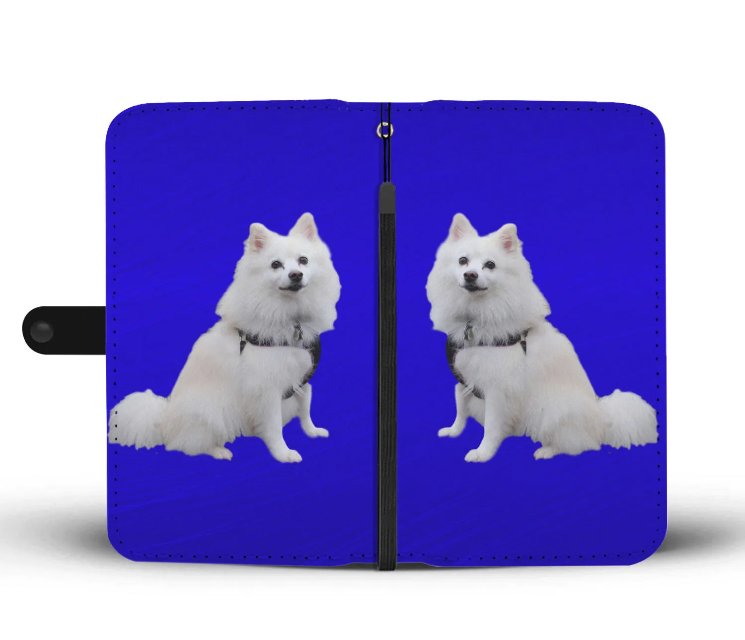American Eskimo Phone Case Wallet - Royal Blue