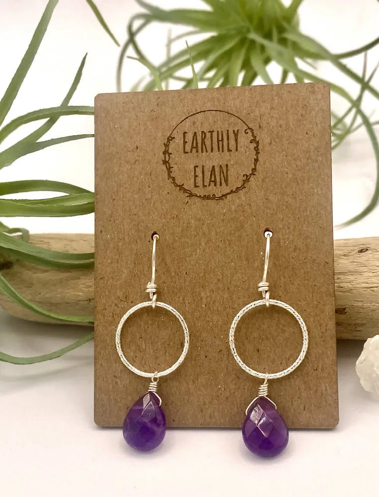Amethyst Briolette Earrings