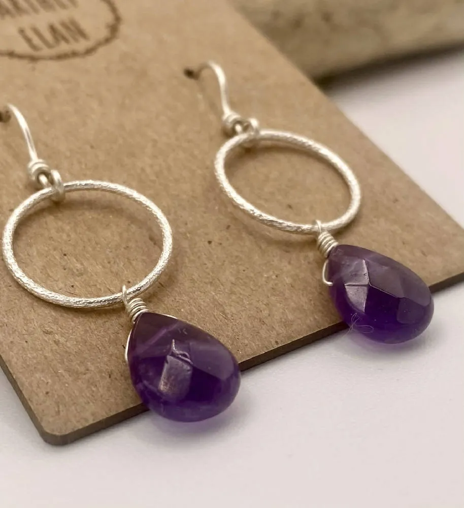 Amethyst Briolette Earrings