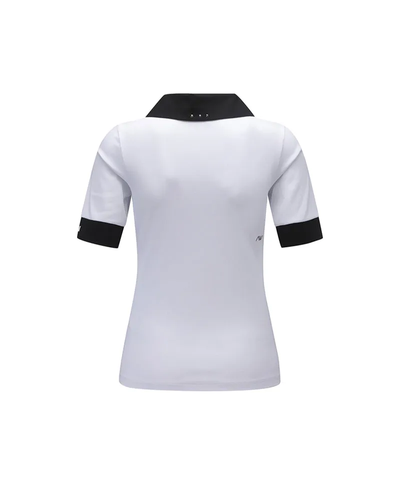 ANEW Golf:  Women Collar Transform Sleeved Long T-Shirt - White