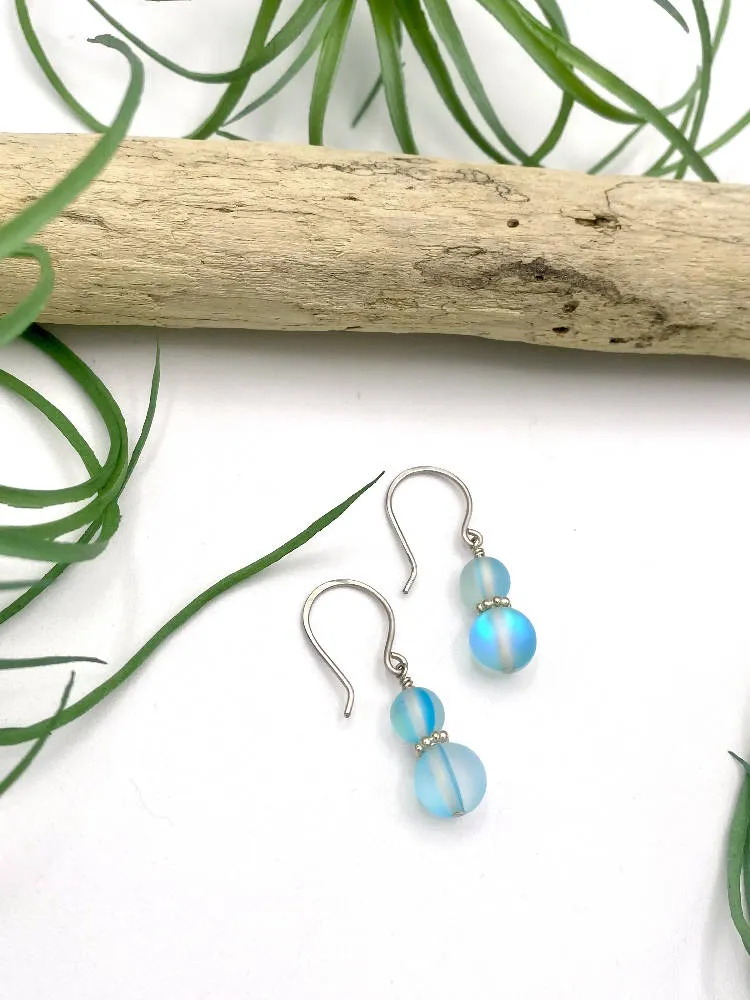 Aqua Aura Quartz Earrings