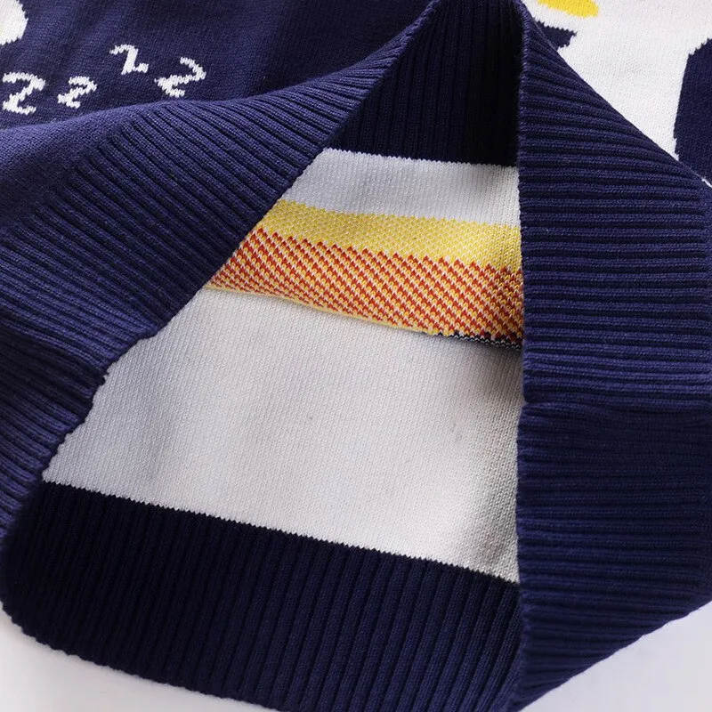 Baby Boys Cartoon Print Knitted Vest - Blue, Navy, Green