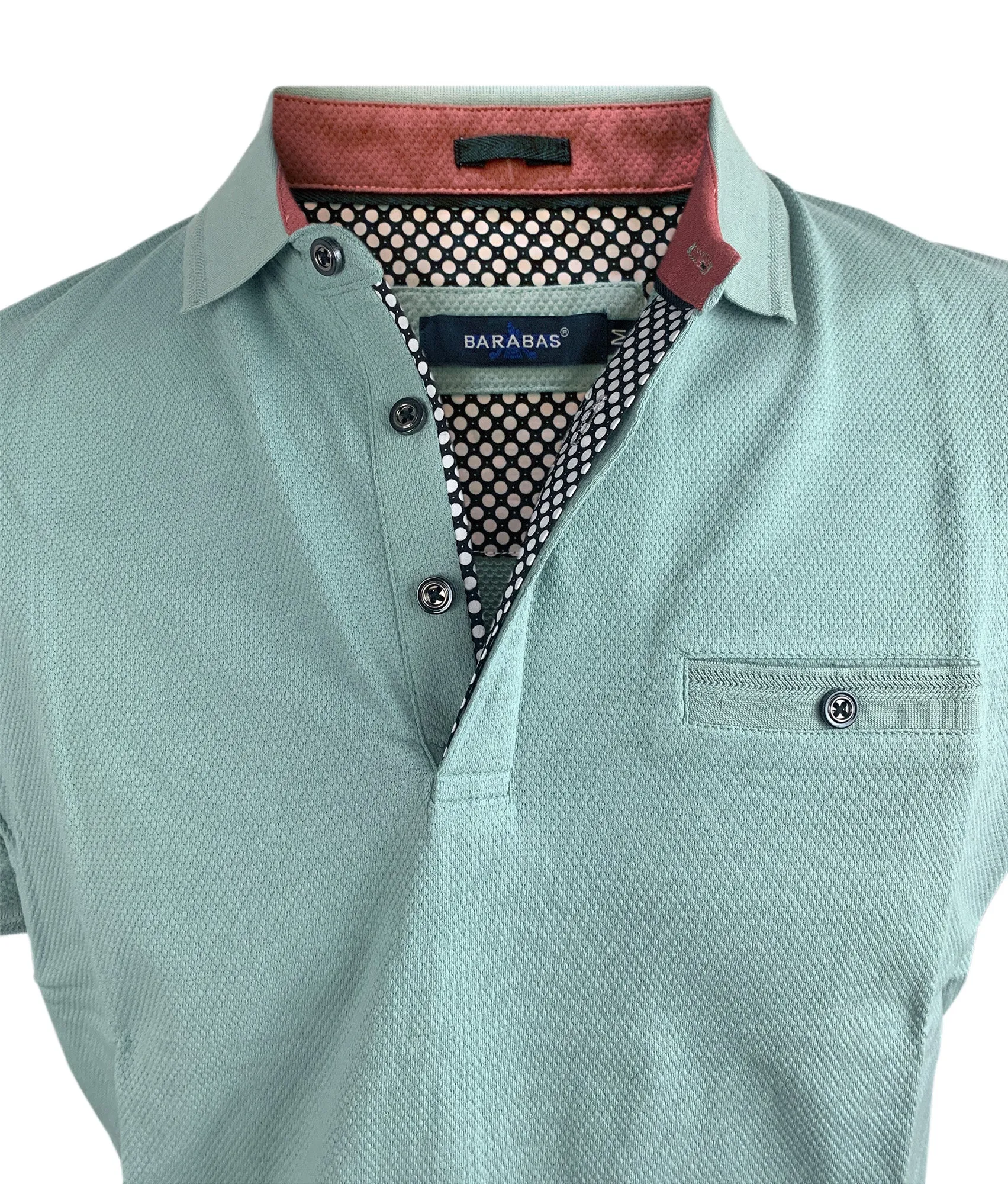 Barabas Men's Classic Teal Polo