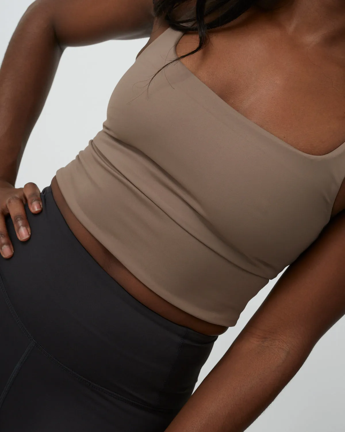 Bea Workout Top in Taupe