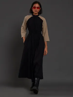 Black & Beige Sphara Jumpsuit