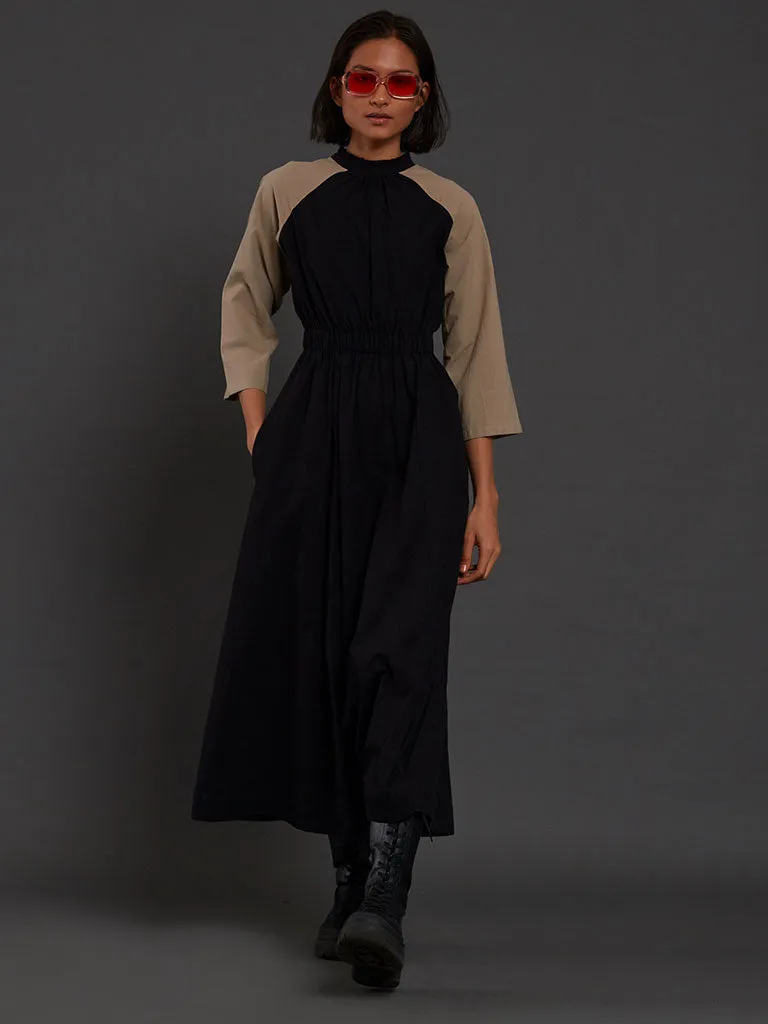 Black & Beige Sphara Jumpsuit