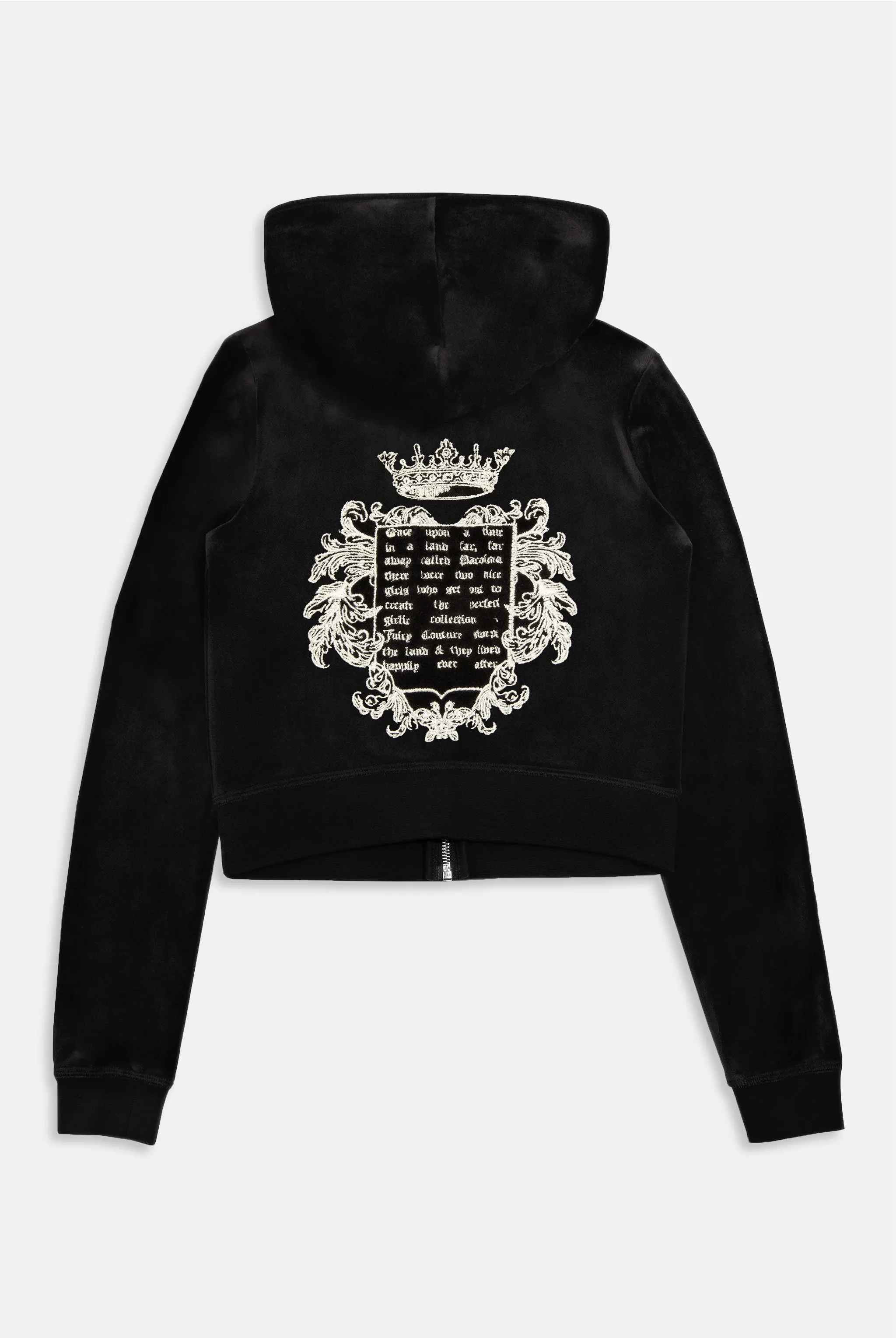 BLACK 'ONCE UPON A TIME' BAMBOO VELOUR HERITAGE HOODIE