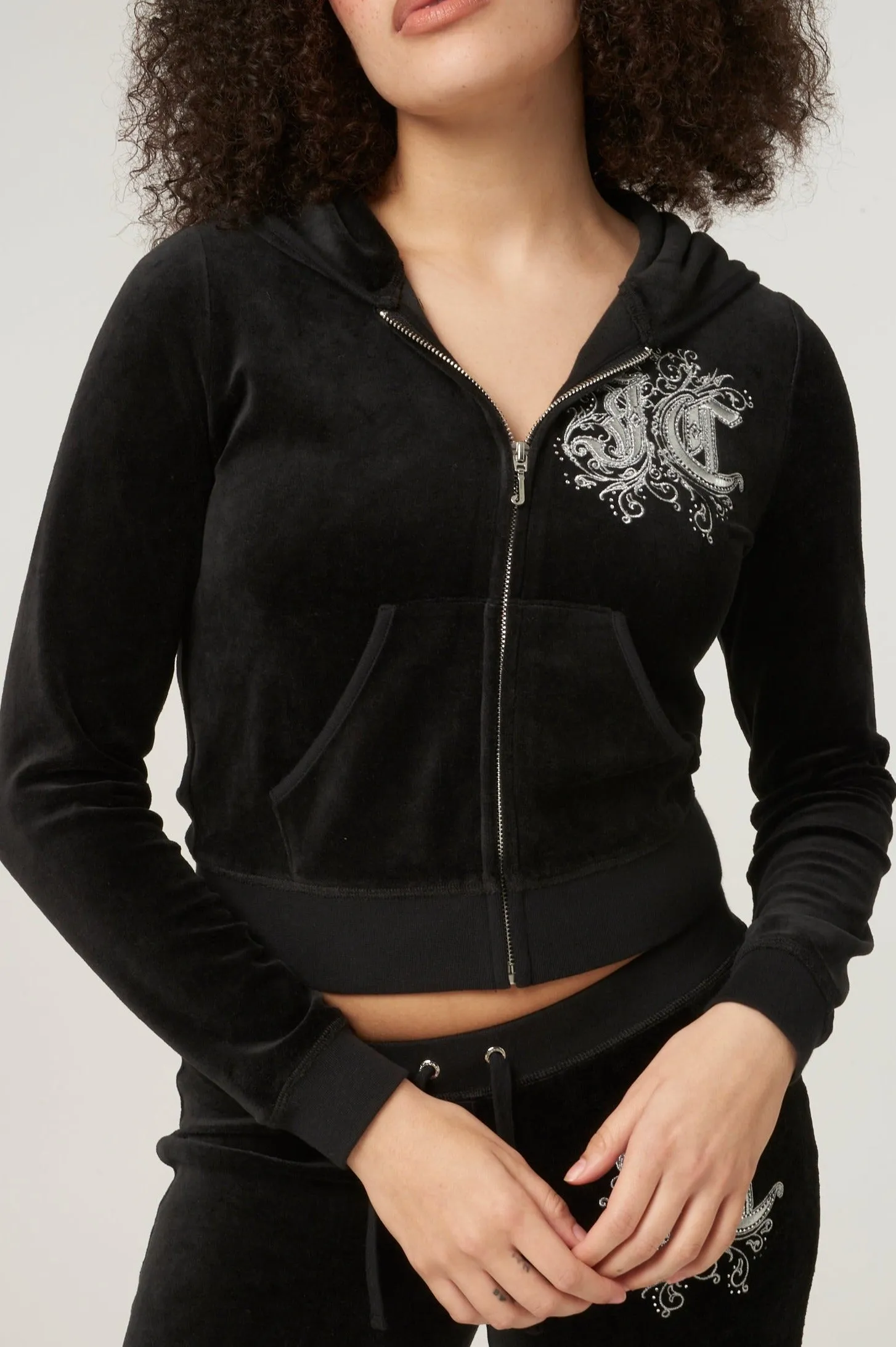 BLACK RENAISSANCE CREST BAMBOO VELOUR HERITAGE HOODIE