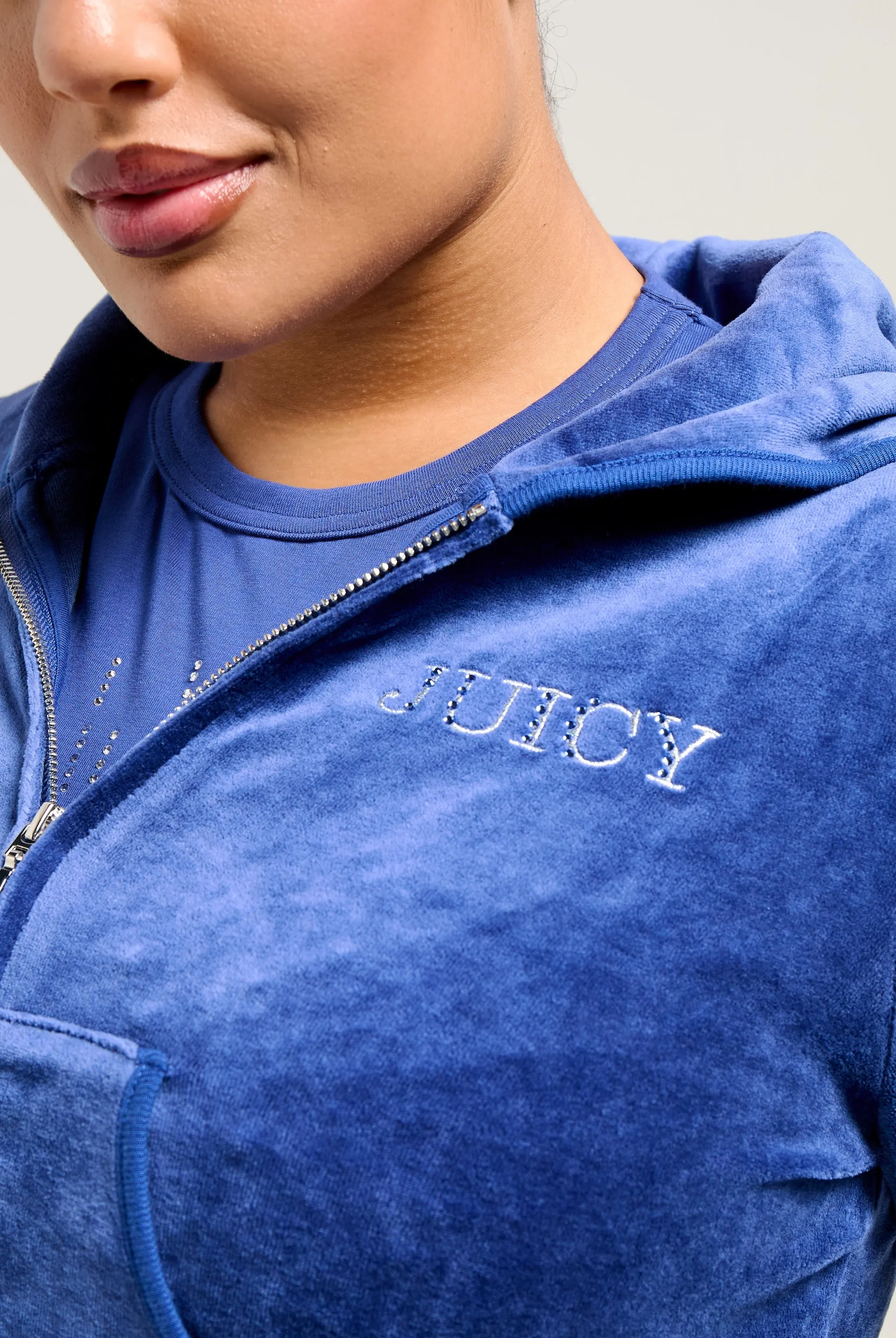 BLUE DEPTHS CROWN BAMBOO VELOUR HERITAGE HOODIE