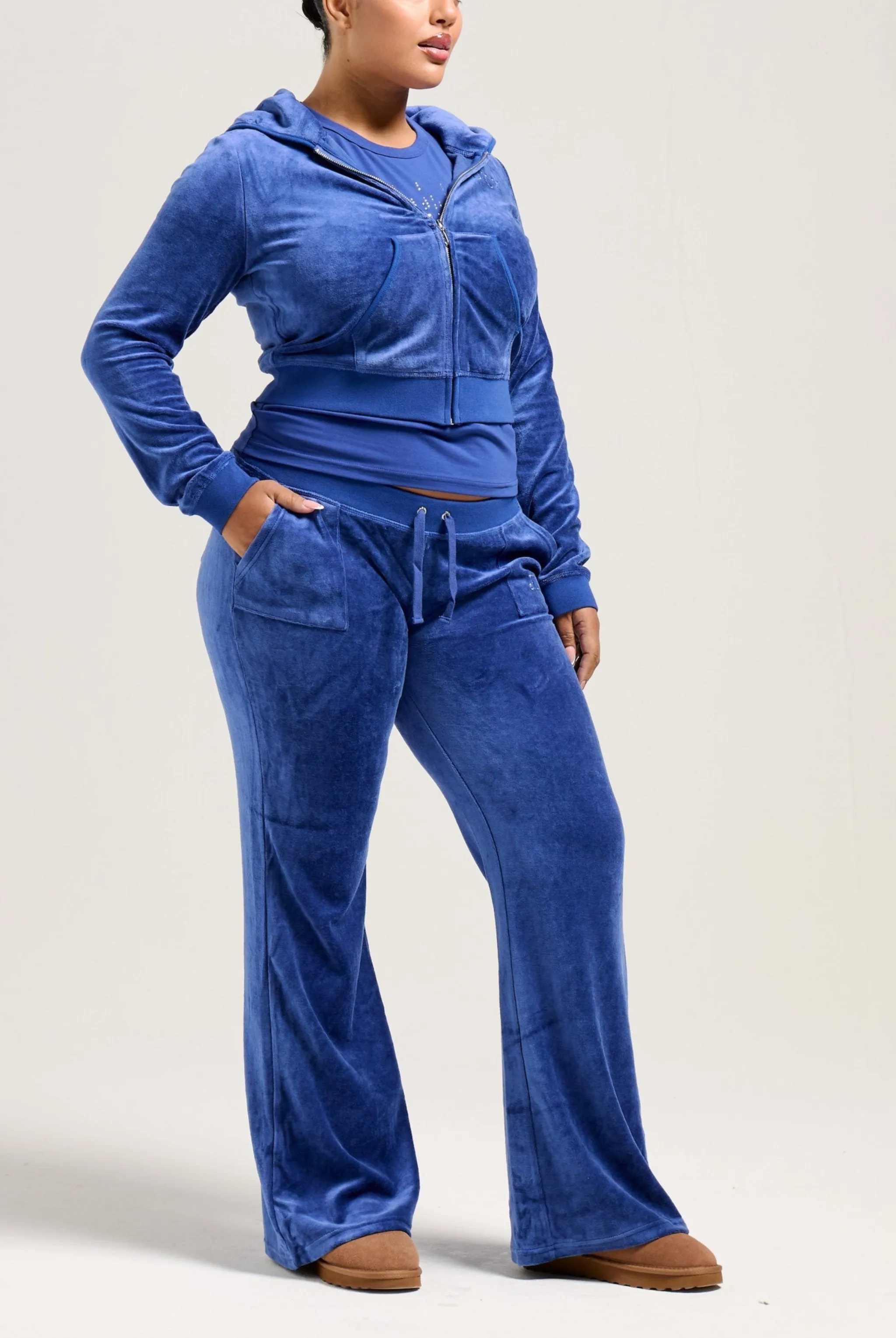 BLUE DEPTHS CROWN BAMBOO VELOUR HERITAGE HOODIE