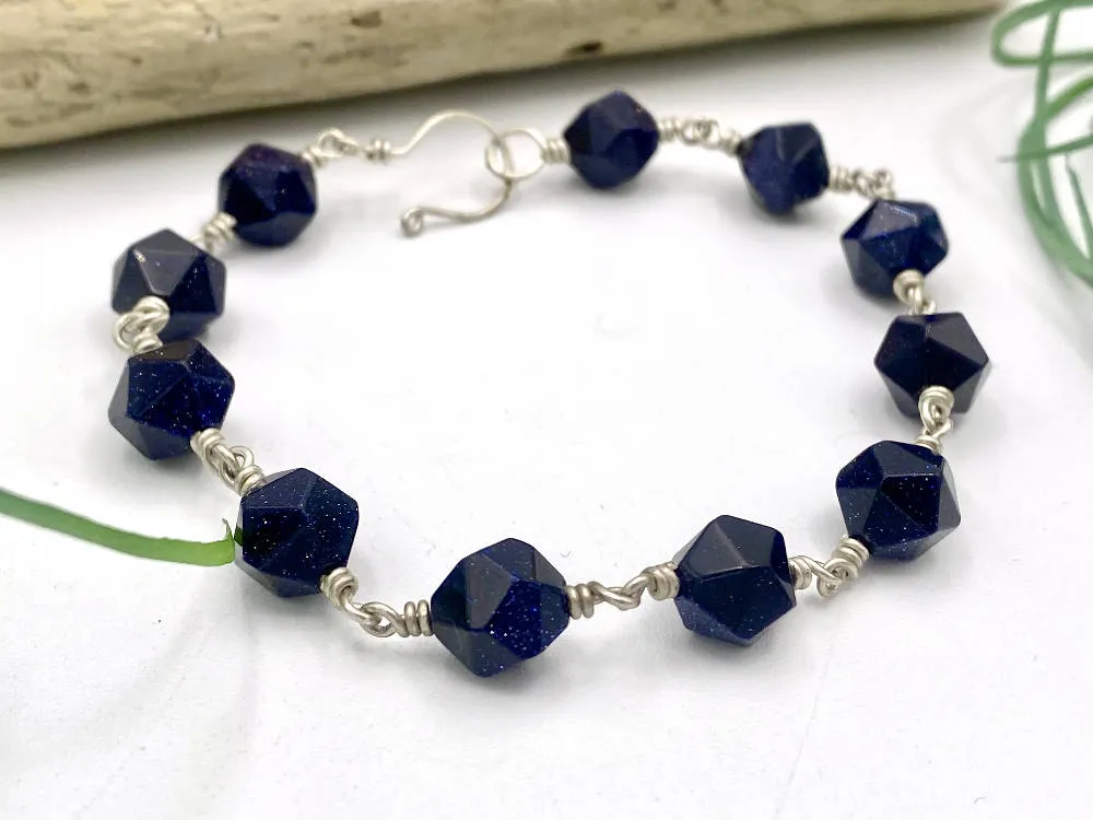 Blue Goldstone Bracelet