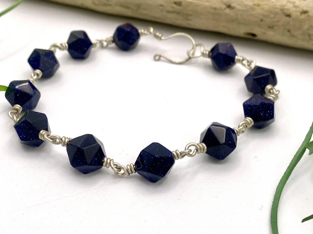 Blue Goldstone Bracelet