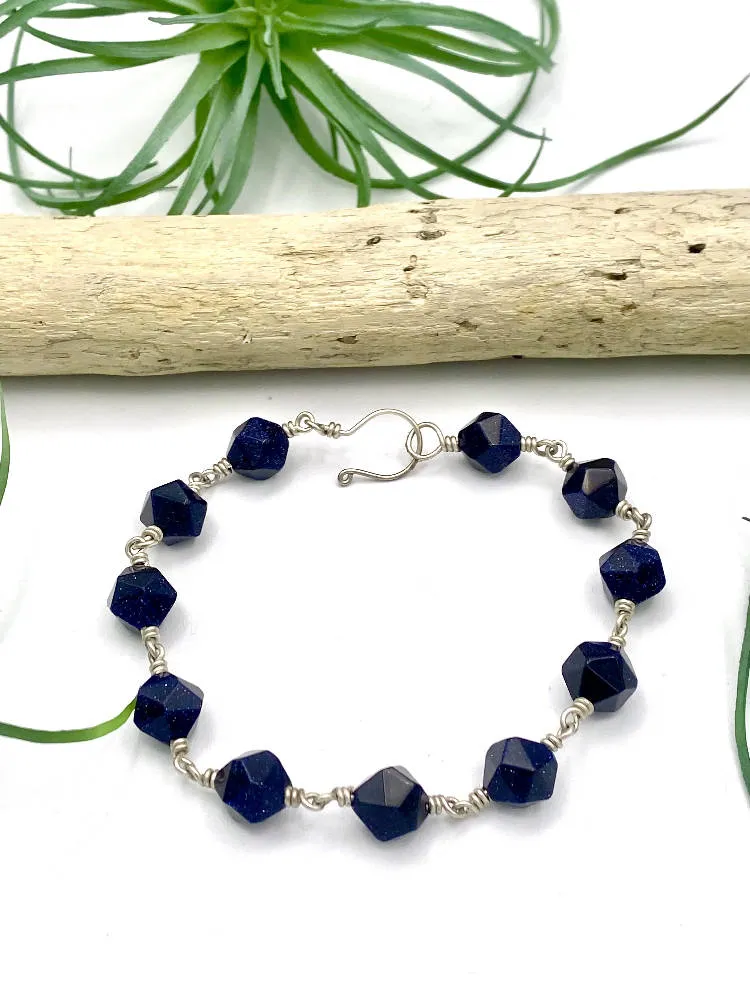 Blue Goldstone Bracelet