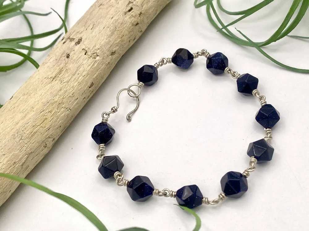 Blue Goldstone Bracelet