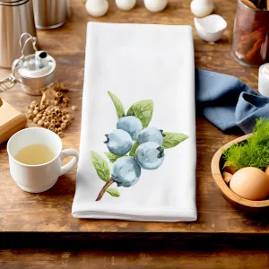 Blueberry illustration cotton Tea Towel | farmhouse kitchen decor | Preppy Coastal Collection