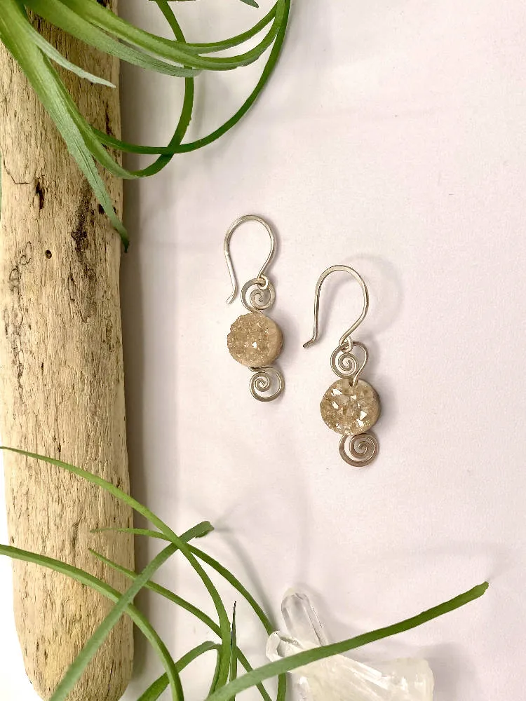 Champagne Druzy Earrings