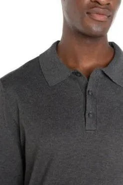 Charcoal Grey Knit Polo