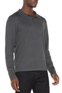 Charcoal Grey Knit Polo