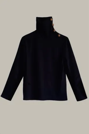 Circe Turtleneck in Ebony
