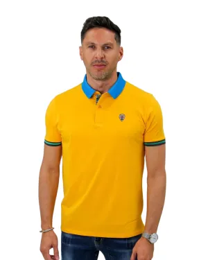 Citrus Tri-Tone Polo with Back Yoke Design
