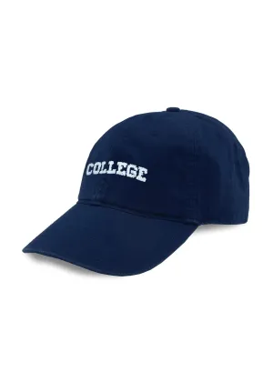 COLLEGE NEEDLEPOINT HAT - NAVY