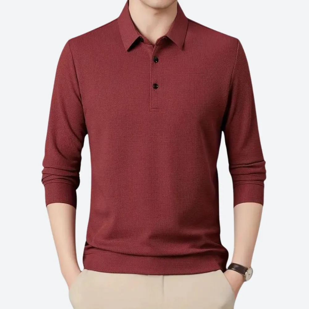 Comfort Long Sleeve Polo Shirt for Men