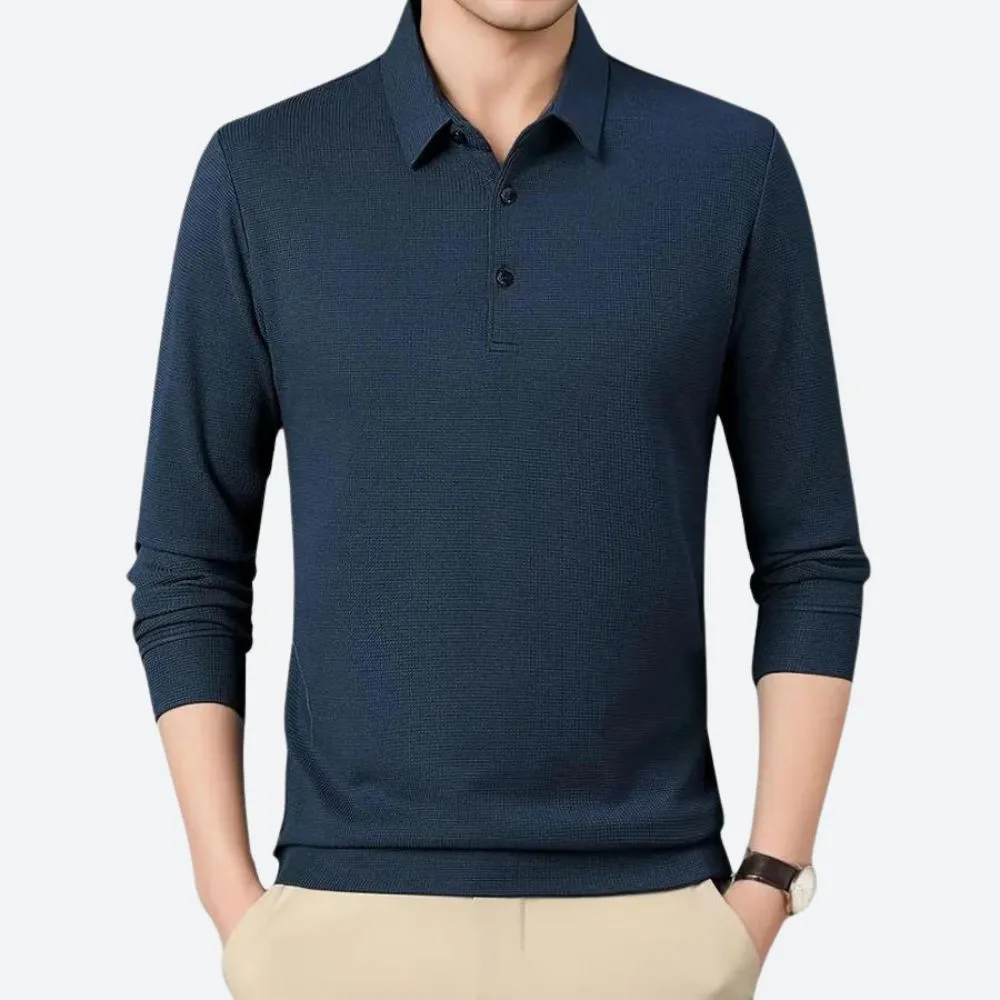 Comfort Long Sleeve Polo Shirt for Men