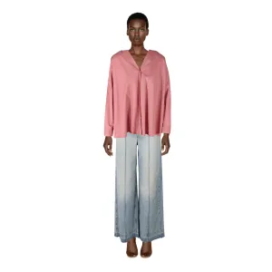 Cos Blush Pink Cotton Long Sleeve Shirt | 36/S