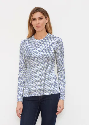 Cosmo Geo (13568) ~ Butterknit Long Sleeve Crew Top