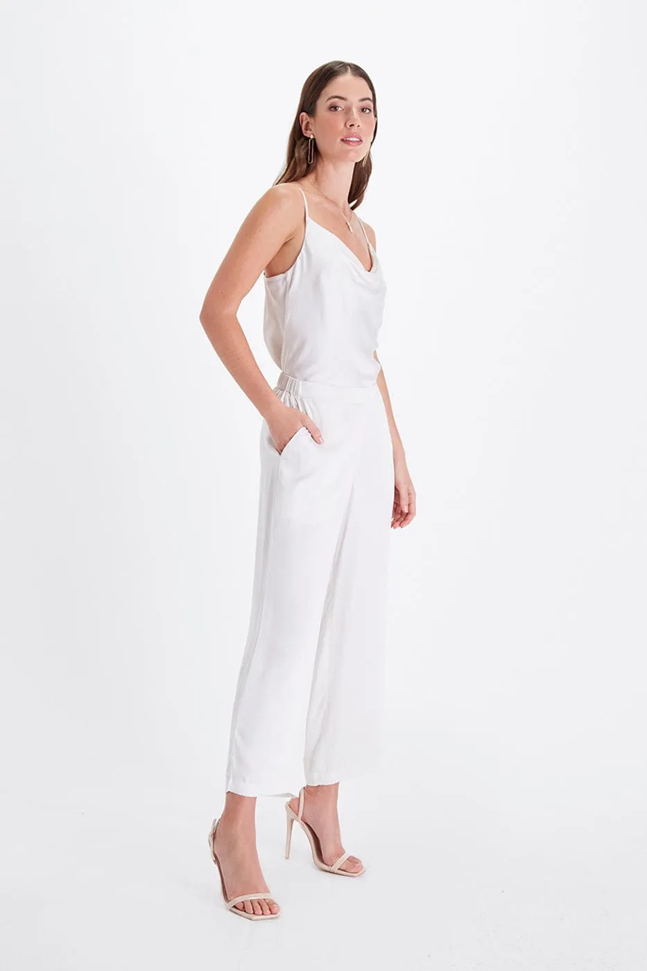 Cowl Neck TENCEL™ Modal Vegan Camisole | Snow White