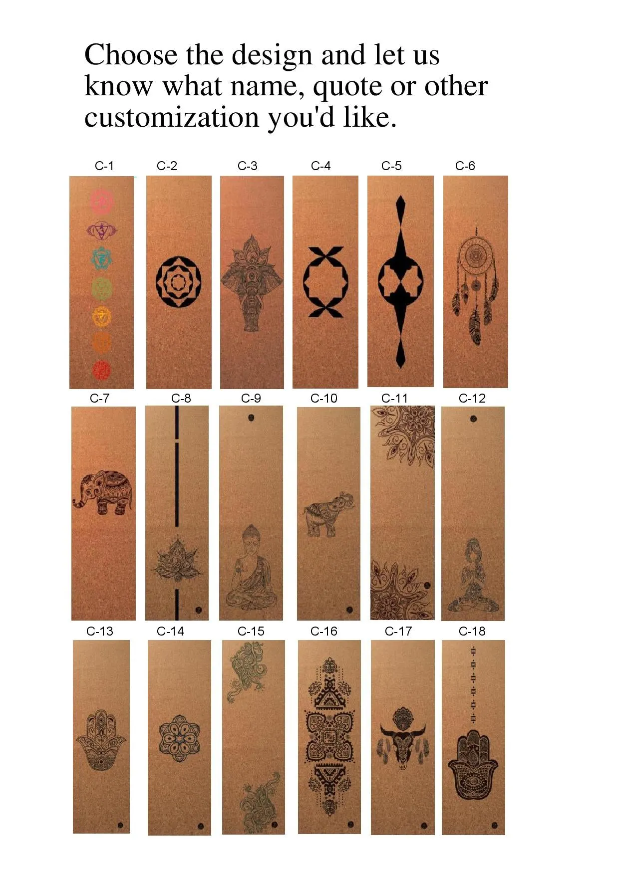 Custom Cork Yoga Mat - Natural Cork and Rubber Personalized YOGA MAT 72" x 24" x 5mm or 3mm Thick. Non-slip, Best Eco-friendly Mat!
