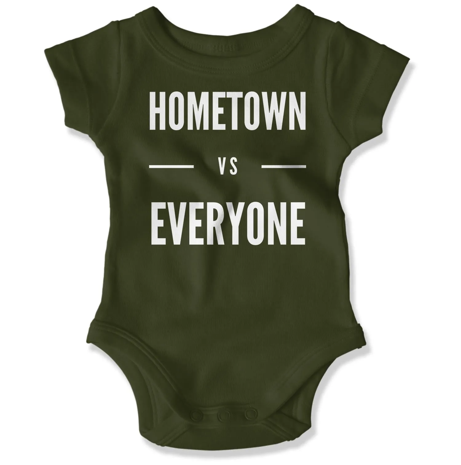 Customizable Hometown vs Everyone Baby Onesie