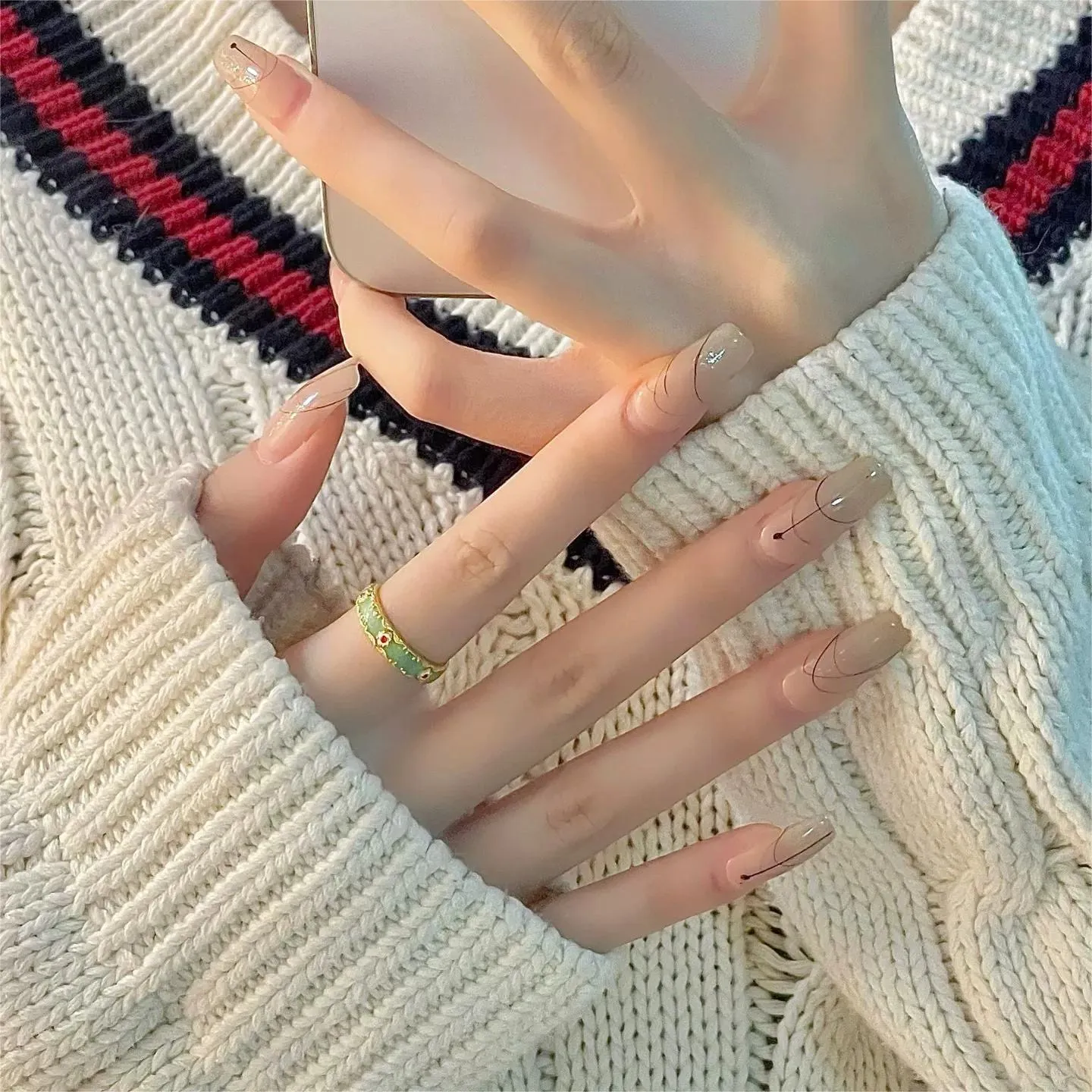 CZ Inlaid Enamel English Floral Ring