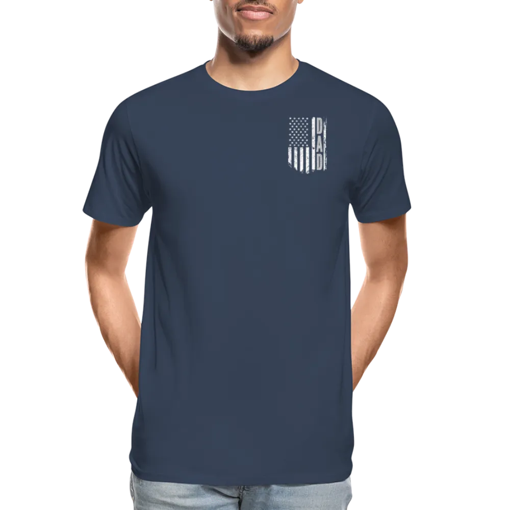 Dad American Flag Men’s Premium Organic T-Shirt (CK1903)