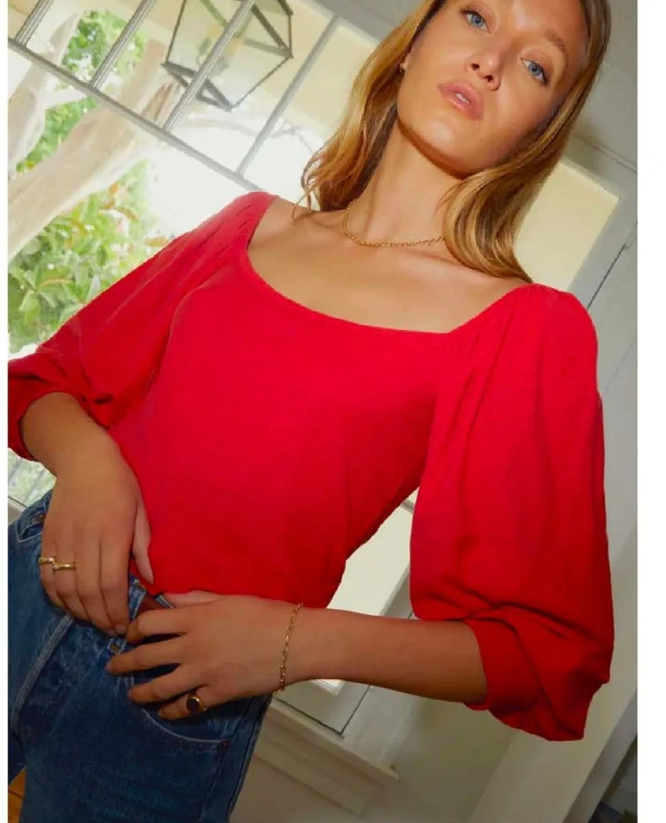Dallyce Romantic Tee Rouge