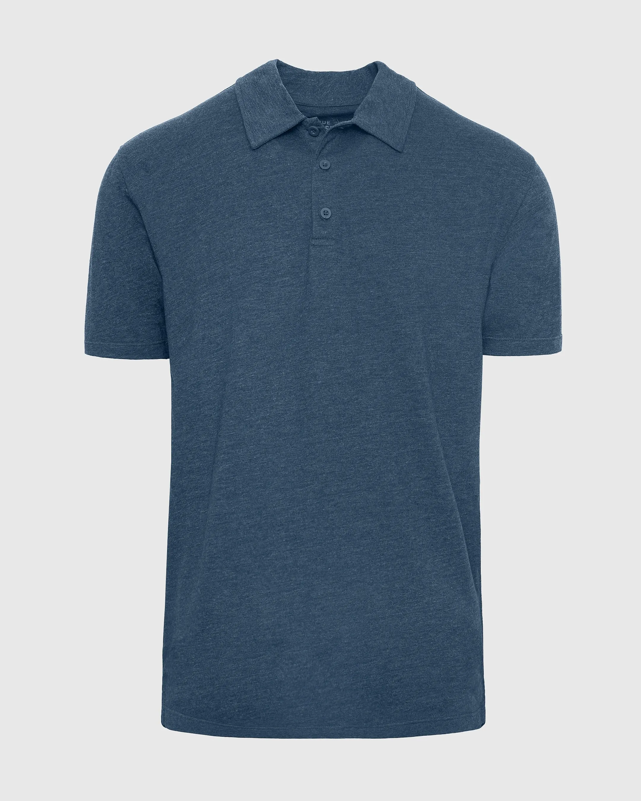 Deep Sea Blue Heather Short Sleeve Polo