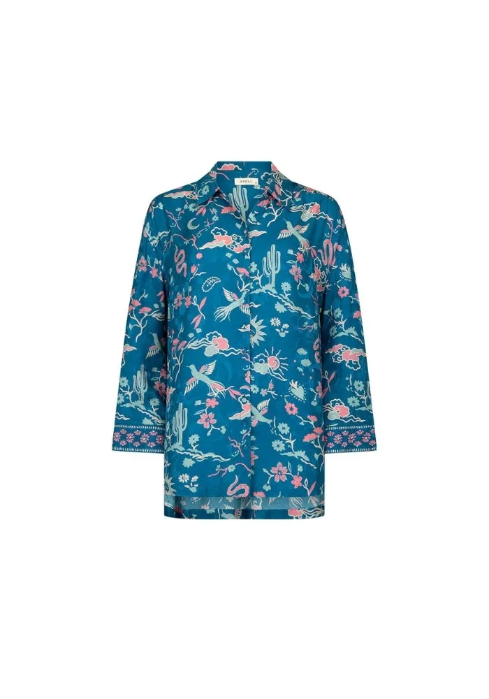 Desert Bandita Shirt - Cobalt
