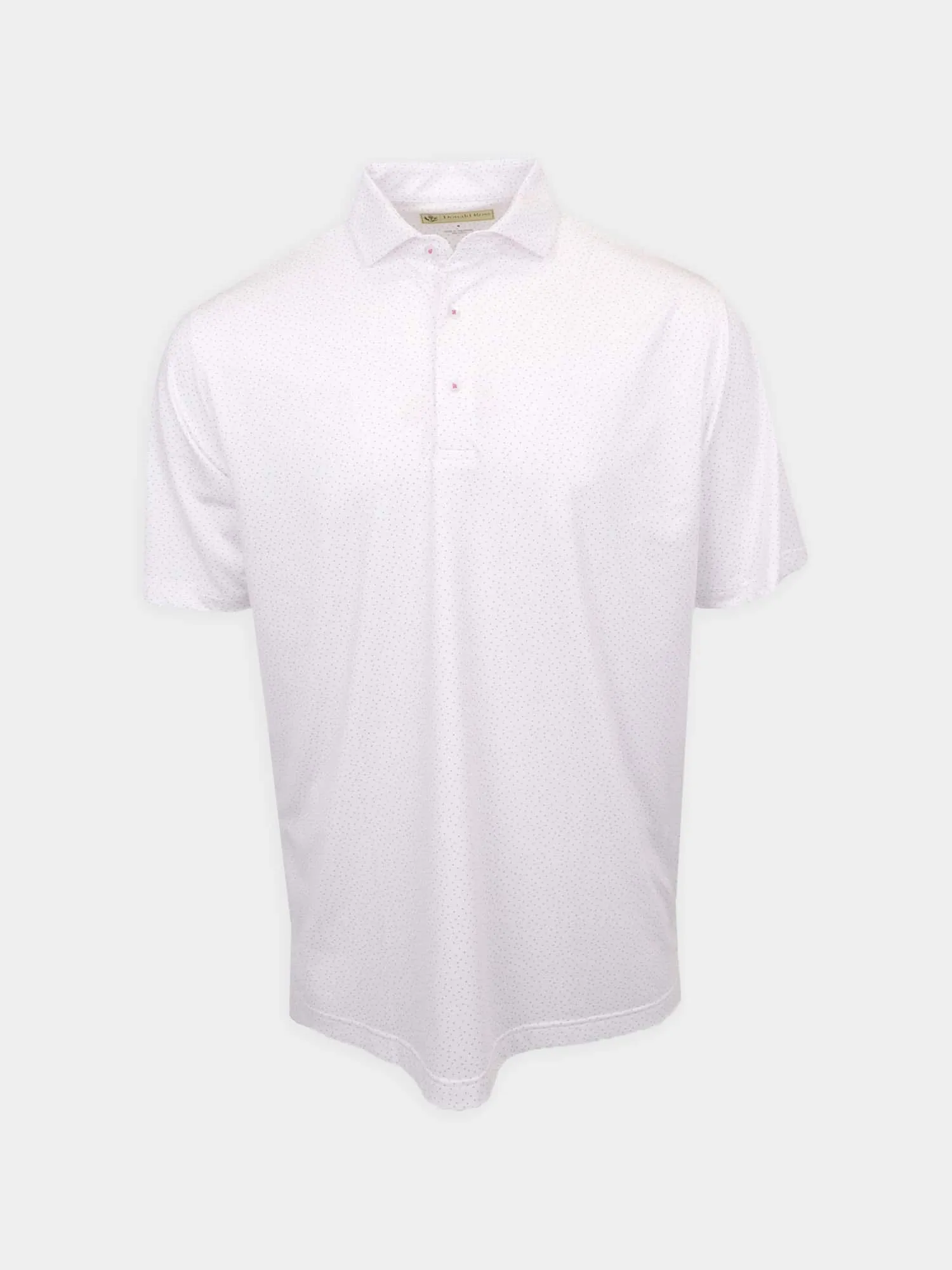Donald Ross Mens Classic Fit Watermelon Seeds Print Polo - WHITE MULBERRY
