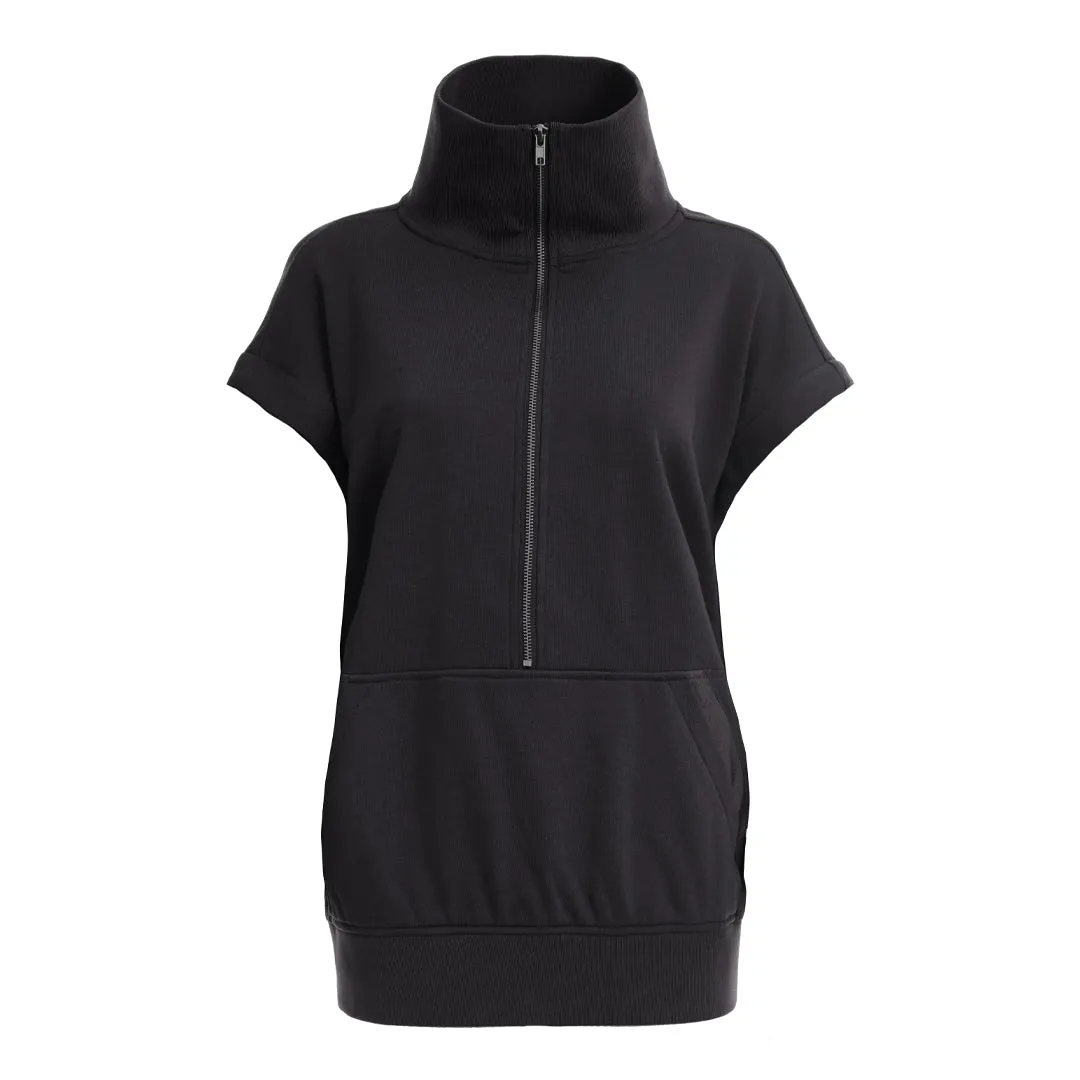 DREW CONVERTIBLE SLEEVE PULLOVER BLACK
